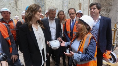 En Avellaneda, Vidal y Frigerio supervisaron una obra hidráulica que beneficiará a 4.3 millones de personas