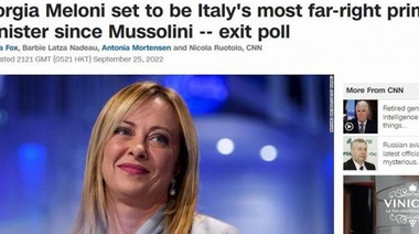 La victoria de la derecha italiana en los sitios internacionales. CNN menciona a Mussolini