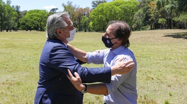 El Presidente mantuvo un almuerzo de trabajo con su par uruguayo, Luis Lacalle Pou