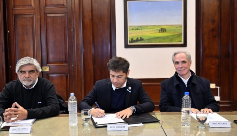 Kicillof homologó el convenio colectivo para trabajadores de AUBASA