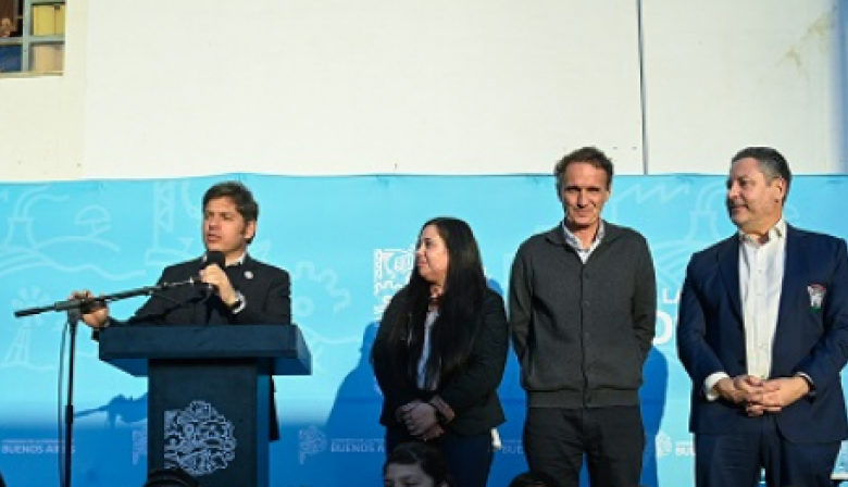 Merlo: Kicillof inauguró las obras de ampliación de la Escuela Secundaria N° 50