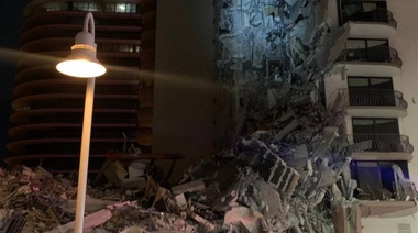 Hay cuatro argentinos desparecidos por el derrumbe de un edificio en Miami que provocó un muerto