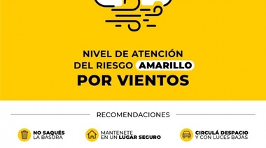 En La Plata, establecen el nivel de alerta ‘Amarillo’ por vientos con ráfagas