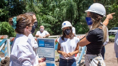 Galmarini recorrió en Tigre la nueva obra de red de agua en el Barrio Parque Guazu-Nambi (Ex Soeva)
