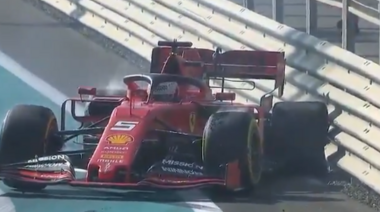 El piloto alemán Vettel sufrió un accidente en los entrenamientos en Abu Dhabi