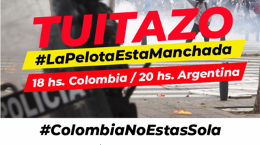Convocan a "tuitazo" antes del partido Argentina-Colombia en rechazo a la represión a las protestas