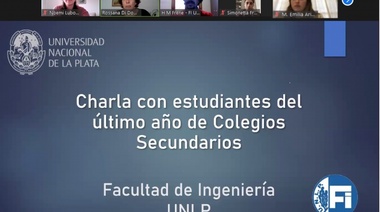 Ingeniería de la UNLP se acerca a las escuelas secundarias a través de la virtualidad