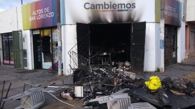 Garro se refirió al incendio de un local de Cambiemos y lo tildó de "ataque mafioso"