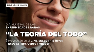 Con la proyección de ‘La teoría del todo’, comienza un ciclo de cine y salud en el Pasaje Dardo Rocha