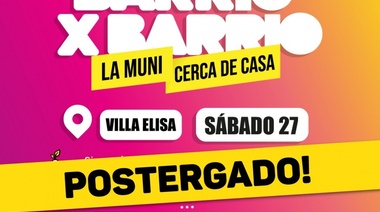 Por el pronóstico de tormentas, se postergó la jornada de “Barrio x Barrio” en Villa Elisa