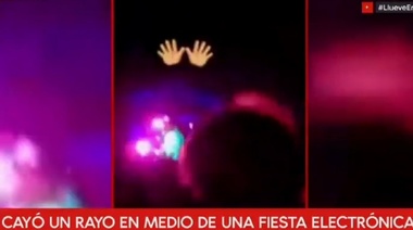 Cayó un rayo en medio de una fiesta electrónica, en CABA