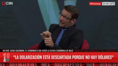 Diego Giacomini criticó al gobierno de Milei: "Si no levanta el cepo antes de marzo o abril está frito"