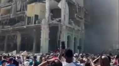 Una potente explosión destroza un hotel en el centro de La Habana