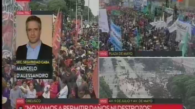 Hay 20 detenidos por desmanes durante la manifestación sindical de hoy