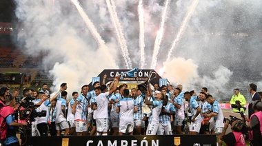 El saludo de Racing después del campeonato