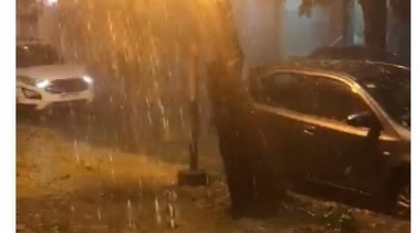 La Plata: Fuerte tormenta con caída de granizos