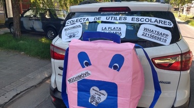 La Plata: Últimos días de la colecta escolar llamada "mochimovil"