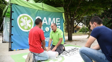 “El SAME en tu Plaza”: Hasta el viernes 15, realizan cursos de RCP y primeros auxilios en Plaza San Martín