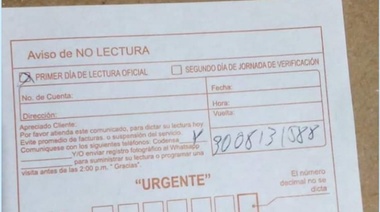 Se viralizó un aviso trucho de "no lectura de medidor" de luz, y Edelap dice sus operarios solo trabajan en vía pública