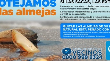 Campaña de protección de las almejas en las localidades de La Costa