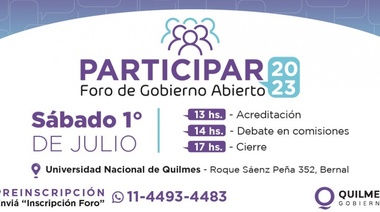 Quilmes: Se viene el Foro de Gobierno Abierto de la gestión de Mayra Mendoza para toda la ciudadanía