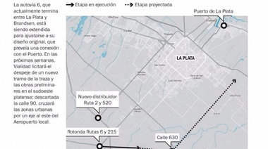 Construirán un distribuidor vehicular en el peligroso cruce de la ruta 2 con la avenida 520