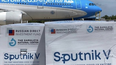 Llegó a Ezeiza el vuelo de Aerolíneas que trajo de Rusia la segunda tanda de vacunas Sputnik V