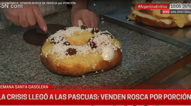 Las panaderías venden la rosca de pascua por porciones por la pérdida de poder adquisitivo de los clientes