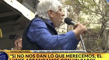 Hugo Moyano: "si no nos dan lo que merecemos el lunes arrancamos un paro"