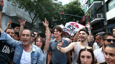 Martín Lousteau en la marcha del Día de la Memoria