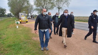 Berni visitó Laprida en el marco de una amplia recorrida que lleva adelante este viernes