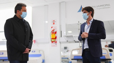 Sergio Massa y Juan Andreotti presentaron nuevos respiradores para los hospitales de San Fernando