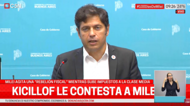 Kicillof contestó al ajuste de Milei con un plan de alivio para trabajadores y jubilaciones, y dijo que "somos la provincia que menos gastó"