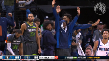 Minnesota Timberwolves, puntero del Oeste, le ganó a Dallas Mavericks por 121 a 87