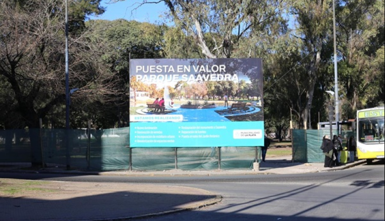 El Municipio informó que inició la obra de reconstrucción del Parque Saavedra