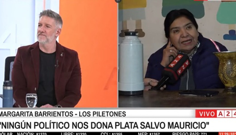 Margarita Barrientos: “Nadie dona, solo Mauricio Macri” entre los políticos