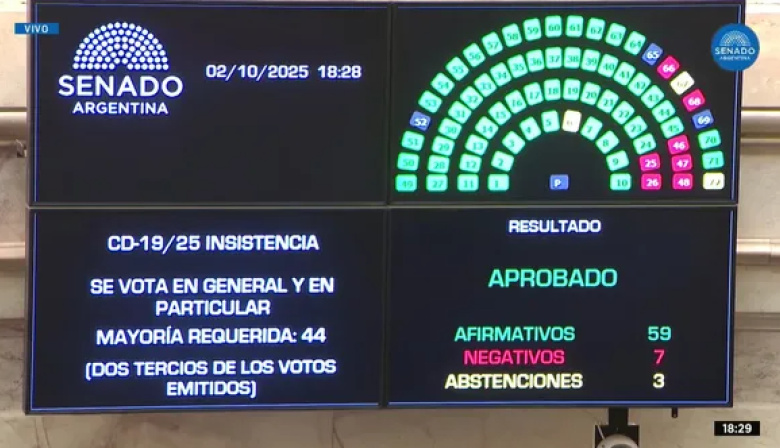 Nuevo revés legislativo para el Gobierno: el Senado rechazó los vetos de Milei a la Ley Garrahan y al Financiamiento Universitario