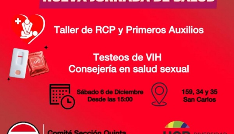 Jornada de salud en San Carlos: prevención, testeo y capacitación en el Día Mundial en Respuesta al VIH