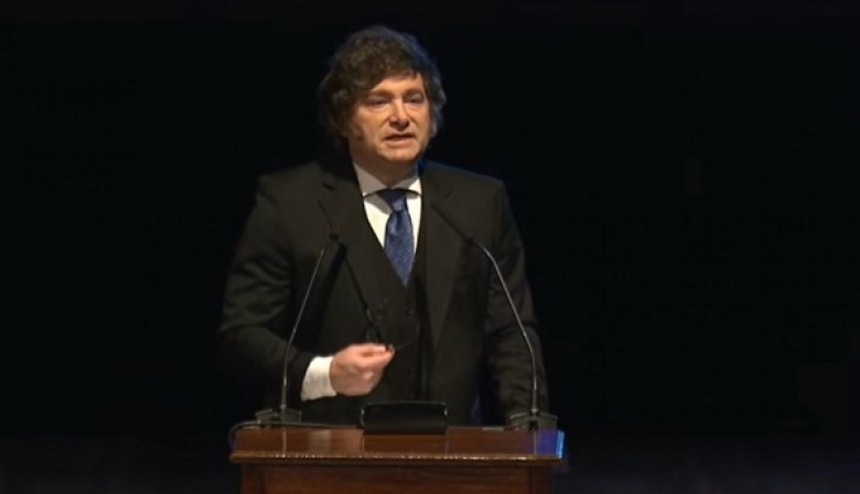 Milei defendió el recorte de subsidios en el Palacio Libertad: "Sin propiedad privada no hay mercado"