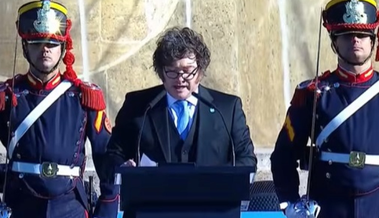 Milei, en el acto del Día de la Bandera: "Belgrano puede ser considerado el primer intelectual liberal económico argentino"