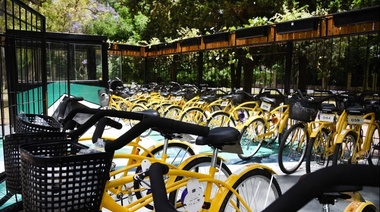 Cuidado ambiental: Nuevo bicicletero en el Bosque platense