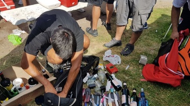 Operativo Sol: Secuestraron cocaína, marihuana y cientos de botellas de alcohol en concentración de hinchas de River, en Punta Mogotes