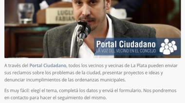 La Plata: "Creamos un espacio para que los vecinos sean escuchados", dice Gastón Crespo al presentar "Portal Ciudadano"