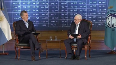Macri en la Bolsa de Comercio: "El Fondo no es el cuco. No es malo como sostienen muchos, y nos quiere ayudar", dijo