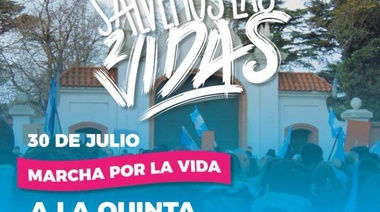 Realizan concentración en Olivos bajo el lema "Salvemos las dos vidas"