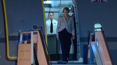 Theresa May llegó a Buenos Aires