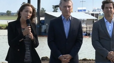 Vidal con Macri en obras del Salado: "La gente puede ver que sus impuestos terminan donde deben terminar"
