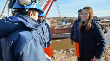Vidal supervisó las obras hidráulicas en la Cuenca del Río Salado