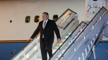 Mike Pompeo llegó esta mañana para iniciar una gira por Latinoamérica