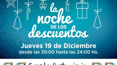 Se viene "La Noche de los Descuentos”, una oportunidad para comprar los regalos navideños a buenos precios